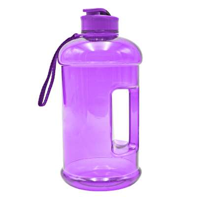 2.2l half gallon large capacity PETG straight shape bpa free sports water tank jug container with leak  colorful bottle