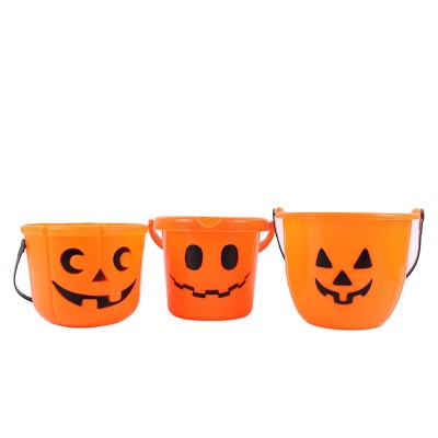 Halloween pumpkin bucket Jack-o-lantern Trick bucket or Treat Pails