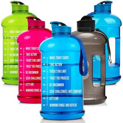 2.2l half gallon large capacity  hot-sale BPA free custom your logo Outdoor Camping Hiking Plastic Reusable Sports Water Bottle