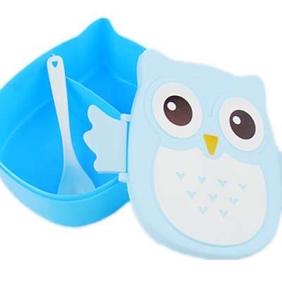 Portable Cartoon Lunch Box Owls Bento Lunch Container Food Box For Kids